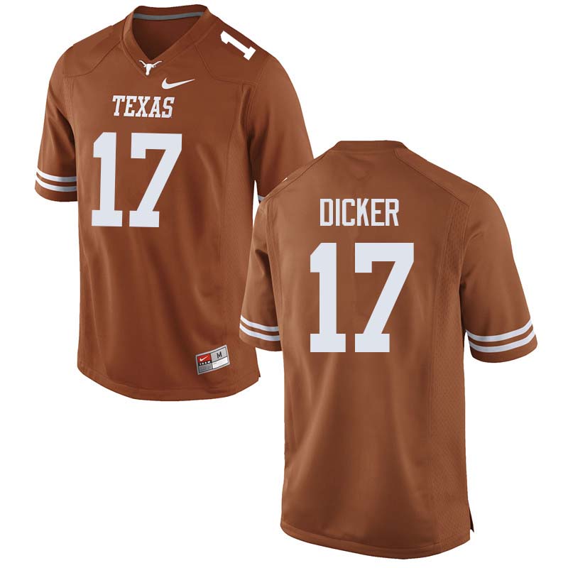 Men #17 Cameron Dicker Texas Longhorns College Football Jerseys Sale-Orange - Click Image to Close
